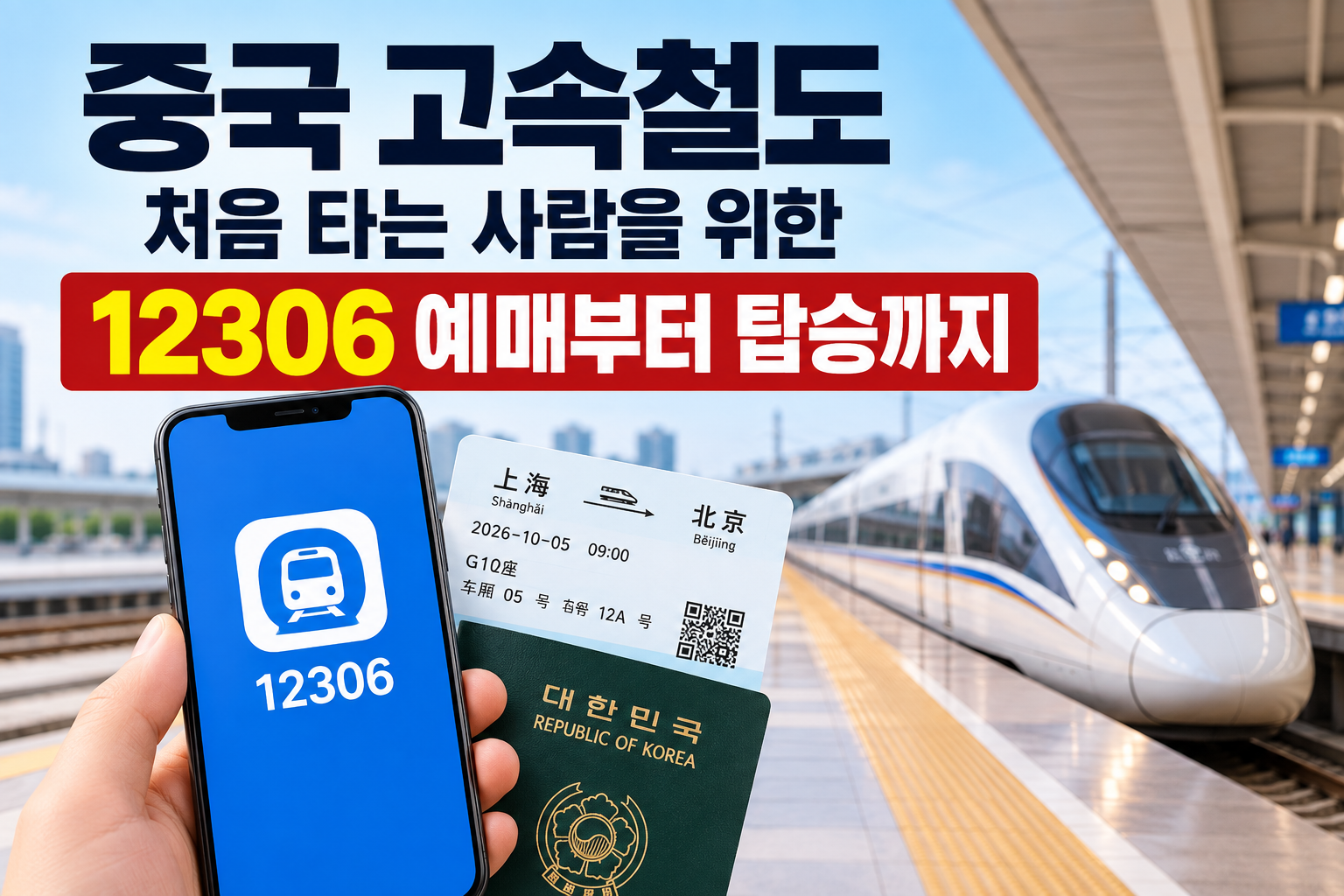 중국 고속철도 처음 타는 사람을 위한 12306 예매부터 탑승까지